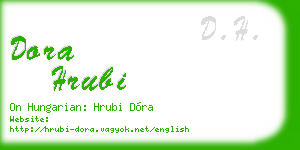 dora hrubi business card